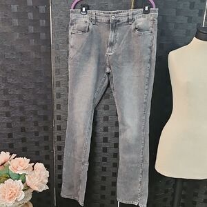 Men's Serenede Gray Distressed Jeans Size 38